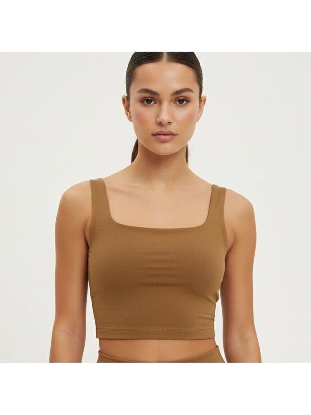 Lou & Grey Tank Top Athletic Sports Bra bralettes burnt brown Size M